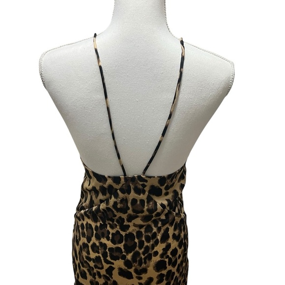 Forever 21 Super Sexy Leopard Maxi Slip‎ Strappy Date Night Dress Size Small - Picture 6 of 15